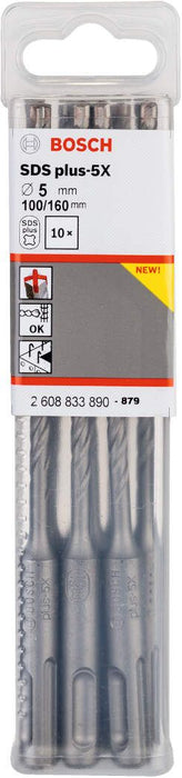 Bosch hamer burgija SDS-plus-5X 5 x 100 x 160 mm pakovanje od 10 komada - 2608833890