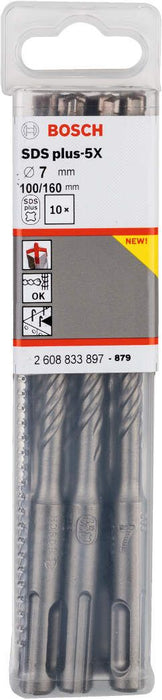 Bosch hamer burgija SDS-plus-5X 7 x 100 x 160 mm pakovanje od 10 komada - 2608833897