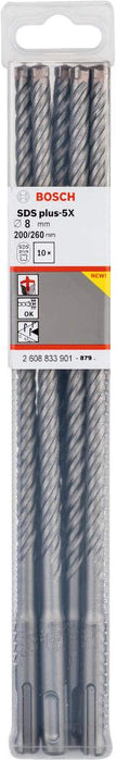 Bosch hamer burgija SDS-plus-5X 8 x 200 x 260 mm pakovanje od 10 komada - 2608833901