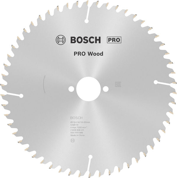 BOSCH PRO Wood list kružne testere, 216×2,6×30 mm, T54 - List kružne testere MPP (2608838411)-SBT Alati Beograd