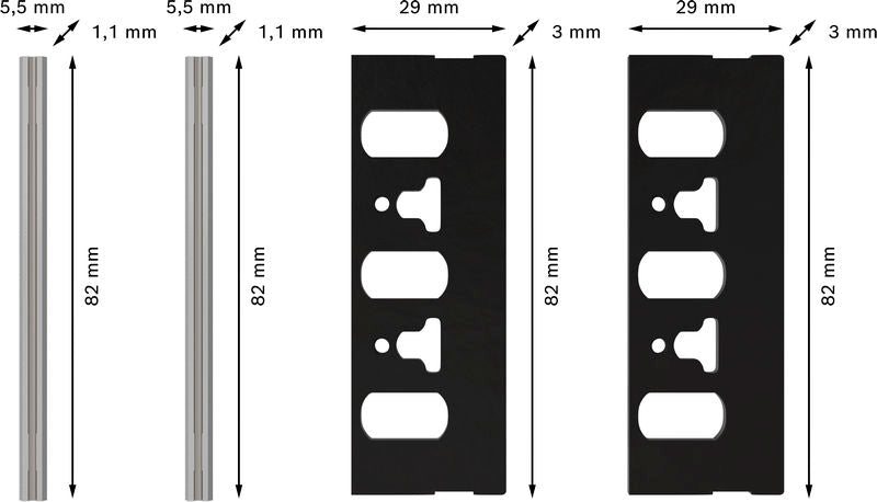 BOSCH Set PRO noževa za rende, 4 kom. - NOŽ RENDEA (2608838999)-SBT Alati Beograd