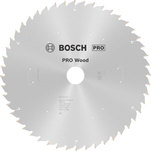 BOSCH PRO Wood list akumulatorske kružne testere, 254×2,2×30 mm, T48 - Standard for Wood 254X2.2/1.6X30 T48 (2608842239)-SBT Alati Beograd