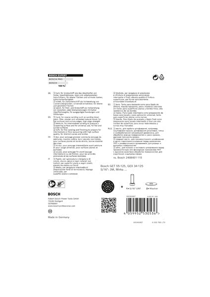 BOSCH EXPERT Multihole univerzalni brusni disk, 125 mm, meki - Brusni disk 125 mm, weich (2608900003)-SBT Alati Beograd