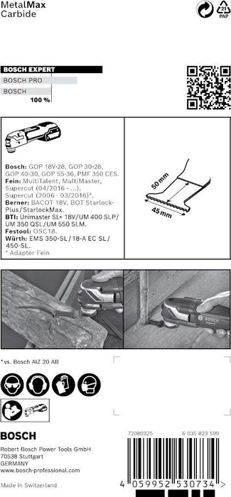 Bosch EXPERT MetalMax PAIZ 45 AIT list testere za multifunkcionalne alate od 45 mm - 2608900021