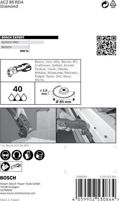 Bosch EXPERT Grout Segment Blade ACZ 85 RD4 list testere za multifunkcionalne alate od 85 mm - 2608900034