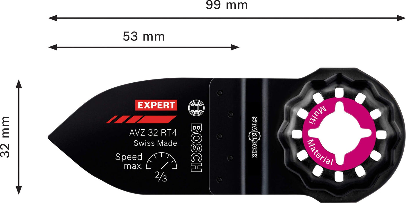 Bosch EXPERT Sanding Finger Coarse AVZ 32 RT4 brusna ploča za multifunkcionalne alate od 32 x 50 mm - 2608900040