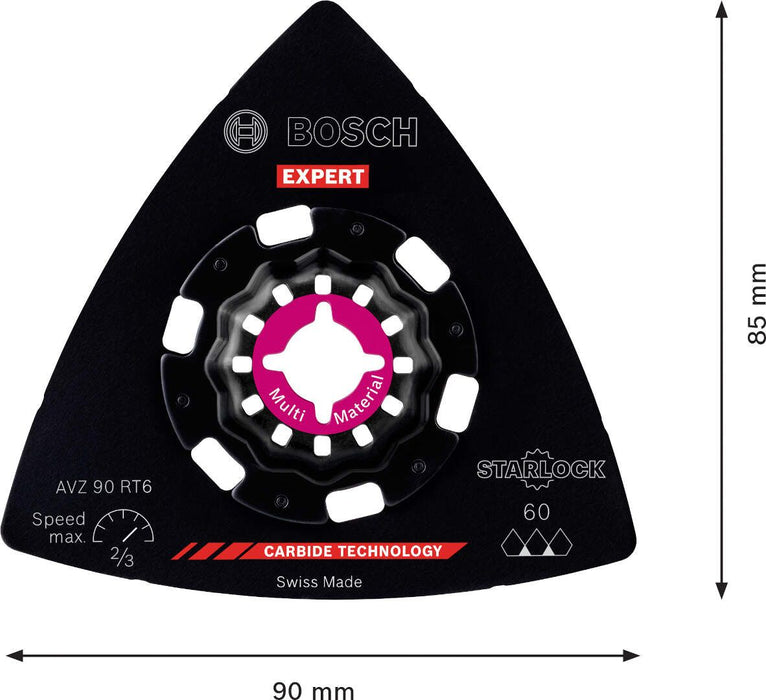 Bosch EXPERT Sanding Plate AVZ 90 RT6 list testere za višenamenske alate od 90 mm - 2608900049