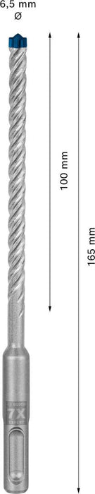 Bosch EXPERT SDS plus-7X burgija za udarne bušilice od 6,5 x 100 x 165 mm - 2608900078