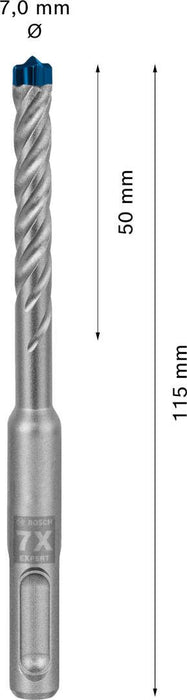 Bosch EXPERT SDS plus-7X burgija za udarne bušilice od 7 x 50 x 115 mm - 2608900083