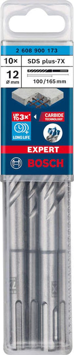 Bosch EXPERT SDS plus-7X burgija za udarne bušilice od 12 x 100 x 165 mm, 10 delova - 2608900173