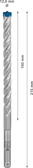 Bosch EXPERT SDS plus-7X burgija za udarne bušilice od 12 x 150 x 215 mm, 10 delova - 2608900174