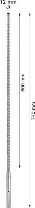 Bosch EXPERT SDS max-8X burgija za udarne bušilice od 12x600x740 mm - 2608900203