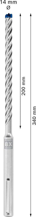 Bosch EXPERT SDS max-8X burgija za udarne bušilice od 14 x 200 x 340 mm - 2608900207