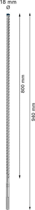 Bosch EXPERT SDS max-8X burgija za udarne bušilice od 18x800x940 mm - 2608900224