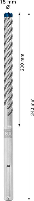 Bosch EXPERT SDS max-8X burgija za udarne bušilice od 18 x 200 x 340 mm, 5 delova - 2608900263