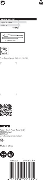 BOSCH EXPERT Self Cut Speed pljosnata burgija od 30 x 152 mm - Burgija glodalica Expert SelfCut Speed (2608900325)-SBT Alati Beograd