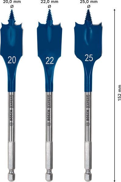BOSCH Komplet EXPERT Self Cut Speed pljosnatih burgija od 20/22/25 mm, 3 dela - Burgija glodalica Expert SelfCut Speed (2608900331)-SBT Alati Beograd