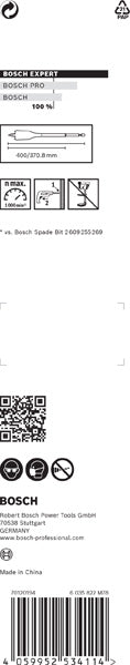 BOSCH EXPERT Self Cut Speed pljosnata burgija od 6 x 400 mm - Burgija glodalica Expert SelfCut Speed (2608900337)-SBT Alati Beograd