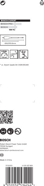 BOSCH EXPERT Self Cut Speed pljosnata burgija od 25 x 400 mm - Burgija glodalica Expert SelfCut Speed (2608900350)-SBT Alati Beograd