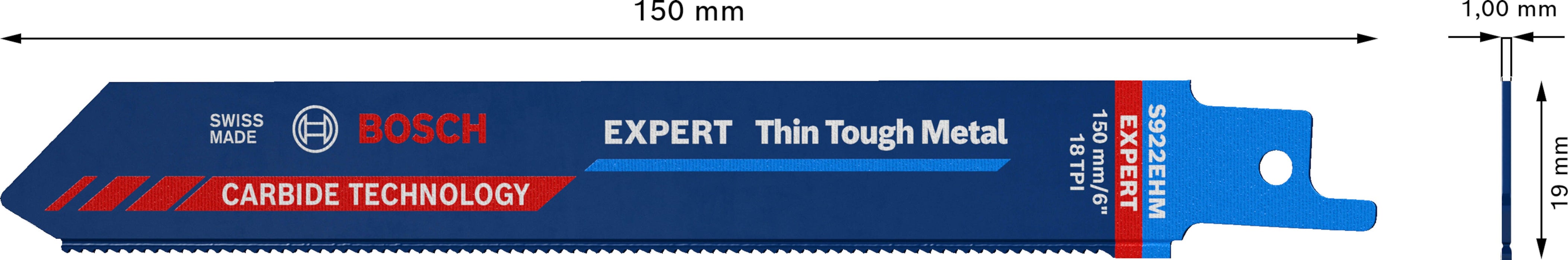 Bosch EXPERT „Thin Tough Metal“ S 922 EHM list univerzalne testere, 3 dela - 2608900361