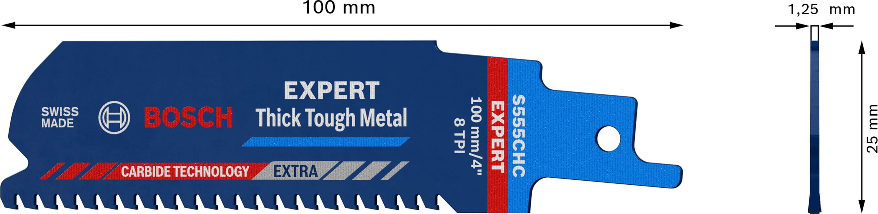 Bosch EXPERT „Thick Tough Metal“ S 555 CHC list univerzalne testere, 1 deo - 2608900364