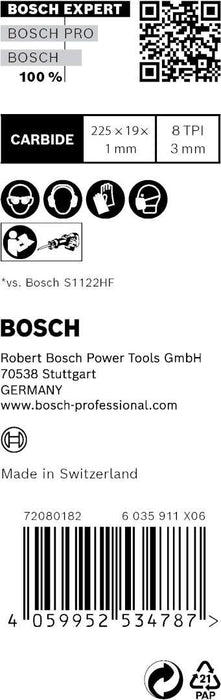 Bosch EXPERT „Hard Nail Pallets“ S 1122 CHM list univerzalne testere, 10 delova - 2608900388