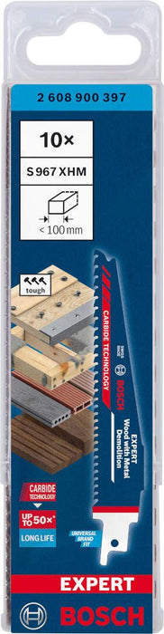 Bosch EXPERT „Wood with Metal Demolition“ S 967 XHM list univerzalne testere, 10 delova - 2608900397