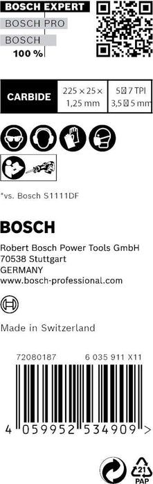 Bosch EXPERT „Wood with Metal Demolition“ S 1167 XHM list univerzalne testere, 10 delova - 2608900400