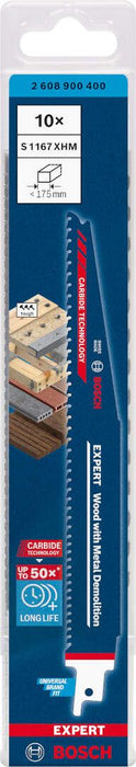 Bosch EXPERT „Wood with Metal Demolition“ S 1167 XHM list univerzalne testere, 10 delova - 2608900400