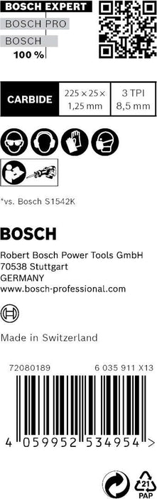 Bosch EXPERT „Tough Wood“ S 1142 KHM list univerzalne testere, 10 delova - 2608900405
