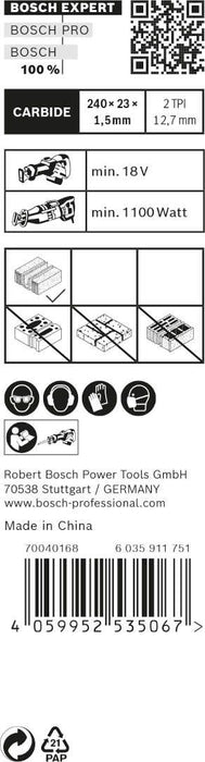 Bosch EXPERT „Hollow Brick“ S 1543 HM list univerzalne testere, 10 delova - 2608900416