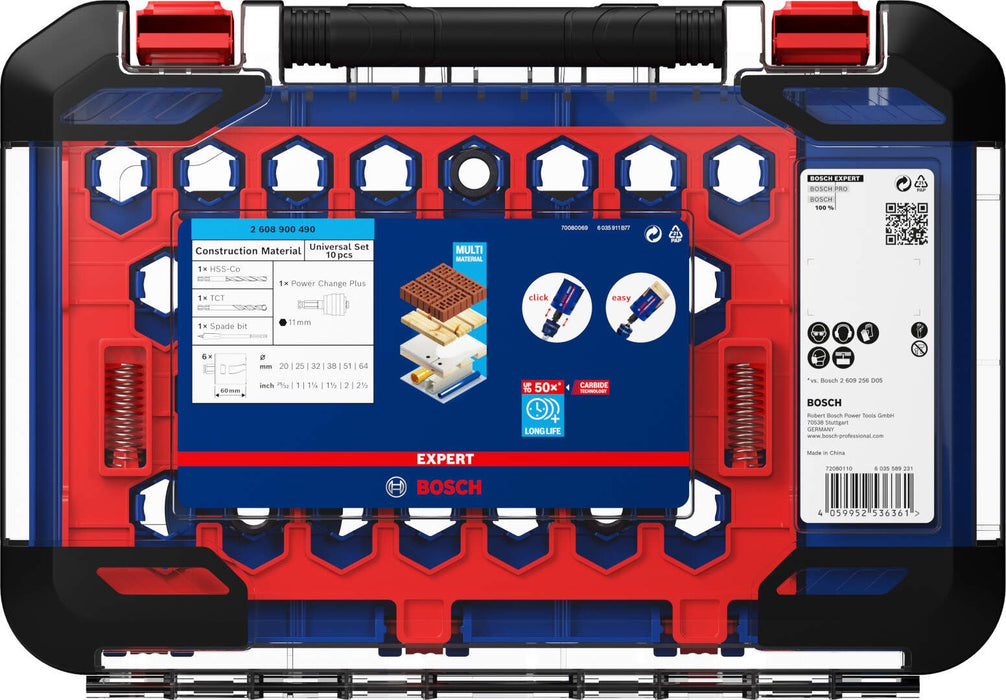 Bosch Komplet EXPERT Construction Material testera za otvore od 20/25/32/38/51/64 mm, 10 delova - 2608900490