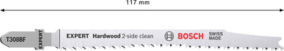 Bosch EXPERT „Hardwood 2-side clean“ T 308 BF list ubodne testere, 5 delova - 2608900544