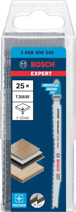 Bosch EXPERT „Hardwood 2-side clean“ T 308 BF list ubodne testere, 25 delova - 2608900545