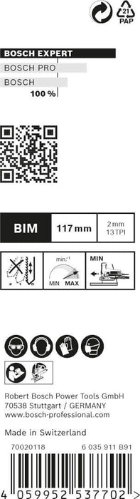 Bosch EXPERT „Hardwood 2-side clean“ T 308 BF list ubodne testere, 100 delova - 2608900546