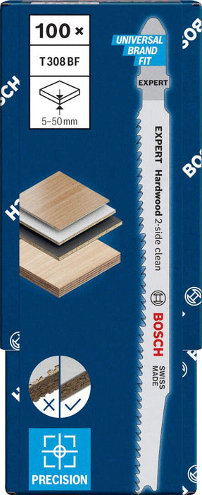 Bosch EXPERT „Hardwood 2-side clean“ T 308 BF list ubodne testere, 100 delova - 2608900546