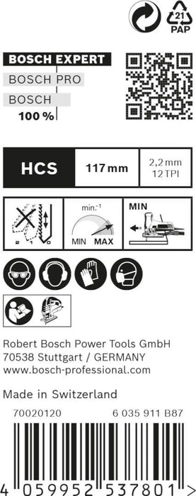 Bosch EXPERT „Wood 2-side clean“ T 308 BO list ubodne testere, 25 delova - 2608900556