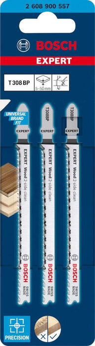 Bosch EXPERT „Wood 2-side clean“ T 308 BP list ubodne testere, 3 delova - 2608900557