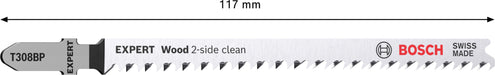 Bosch EXPERT „Wood 2-side clean“ T 308 BP list ubodne testere, 5 delova - 2608900558