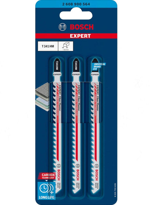 Bosch EXPERT „Fiber Plaster“ T 341 HM list ubodne testere, 3 dela - 2608900564