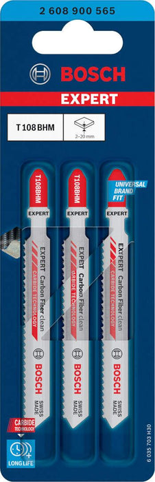 Bosch EXPERT „Carbon Fiber Clean“ T 108 BHM list ubodne testere, 3 dela - 2608900565