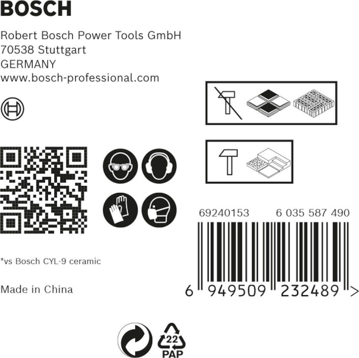 Bosch Kombinovani komplet EXPERT HEX-9 HardCeramic burgija od 6 mm, 5 delova - 2608900596