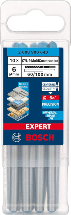 Bosch EXPERT CYL-9 MultiConstruction burgija od 6 x 60 x 100 mm, 10 delova - 2608900640