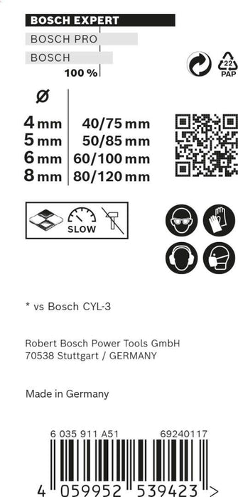 Bosch Komplet EXPERT MultiConstruction CYL-9 burgija od 4/5/6/8 mm, 4 dela - 2608900649