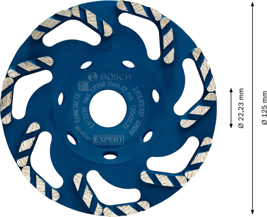 Bosch EXPERT Concrete dijamantska glava za brušenje od 125x22,23x4,5 mm - 2608900651