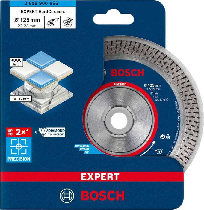 Bosch EXPERT HardCeramic dijamantska rezna ploča od 125 x 22,23 x 1,4 x 10 mm - 2608900655