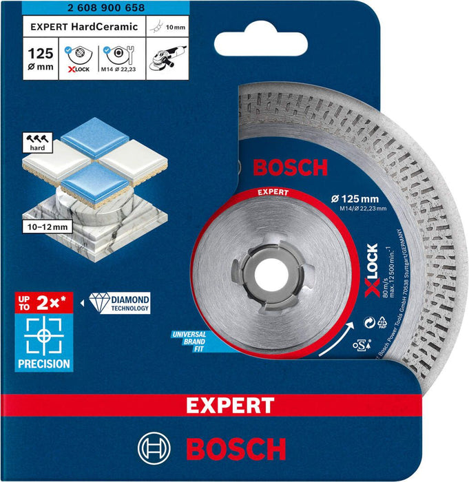 Bosch EXPERT HardCeramic X-LOCK dijamantska rezna ploča od 125x22,23x1,4x10 mm - 2608900658