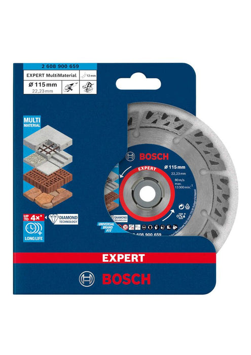 Bosch EXPERT MultiMaterial dijamantska rezna ploča od 115 x 22,23 x 2,2 x 12 mm - 2608900659