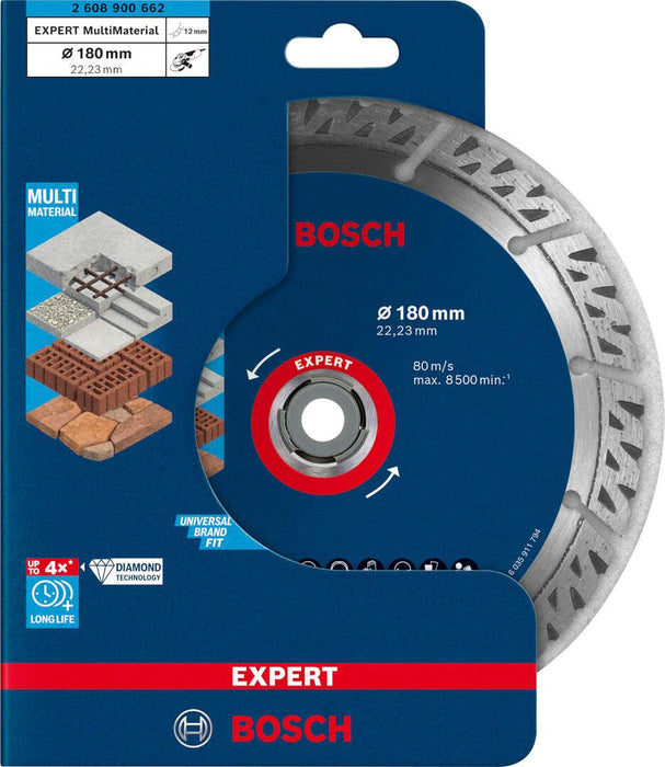 Bosch EXPERT MultiMaterial dijamantska rezna ploča od 180 x 22,23 x 2,4 x 12 mm - 2608900662