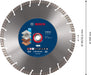 Bosch EXPERT MultiMaterial dijamantska rezna ploča od 350 x 20/25,40 x 3,3 x 15 mm - 2608900666